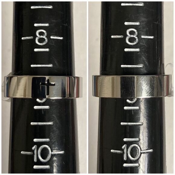 Men's Stainless Steel Black Easter Cross Ring - Picture 7 of 10